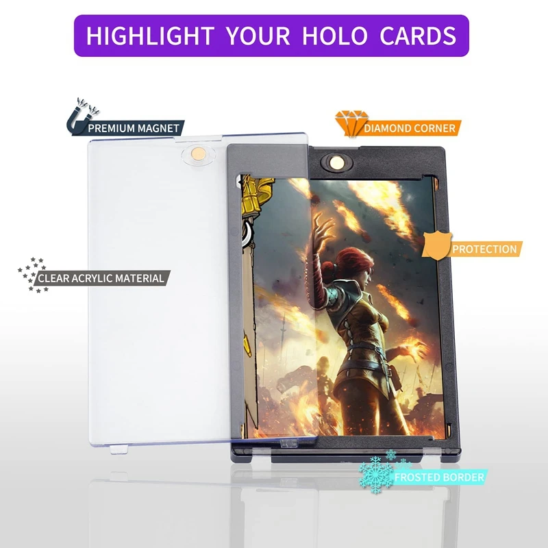 Sports Baseball Toploaders 35 Pt Hard Cards Sleeves Case 5 Ct Magnetic Card Holders For Trading Cards