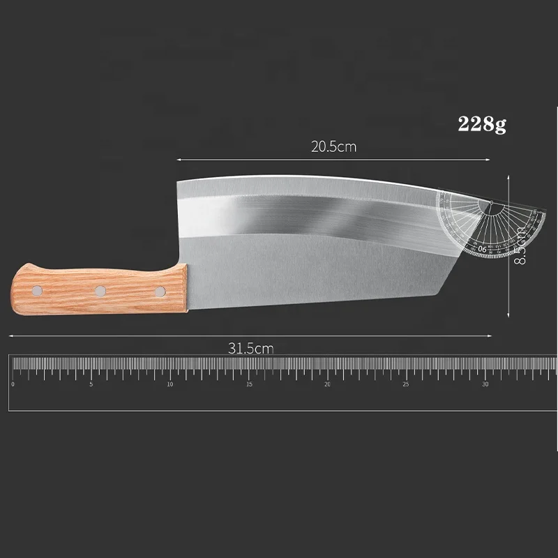 Razor Sharp Cleaver Kitchen Chef Knife Stainless Steel Slicing Meat Chopping Knife Wood Handle Chinese Butcher Knife