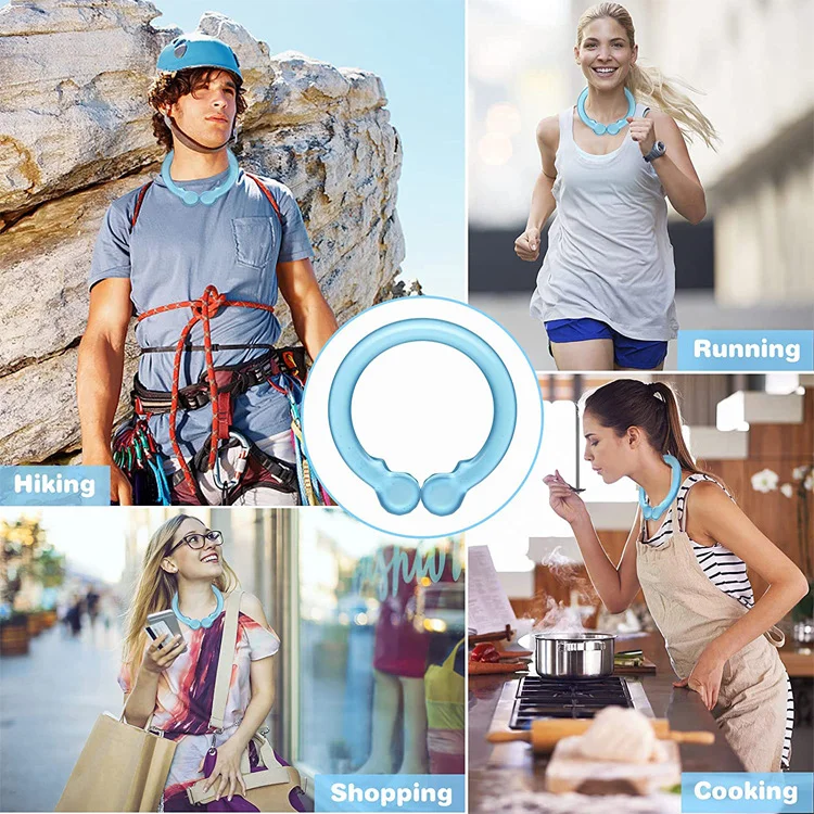 reusable neck cooling rings for outdoor sports Pcm neck cooling Belts for summer cooling Tpu Neck ice pipes