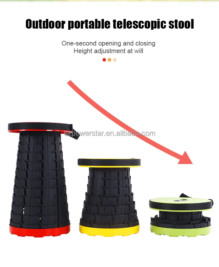 Factory Portable plastic folding stool Lightweight Portable Folding Step Telescopic Stool in China