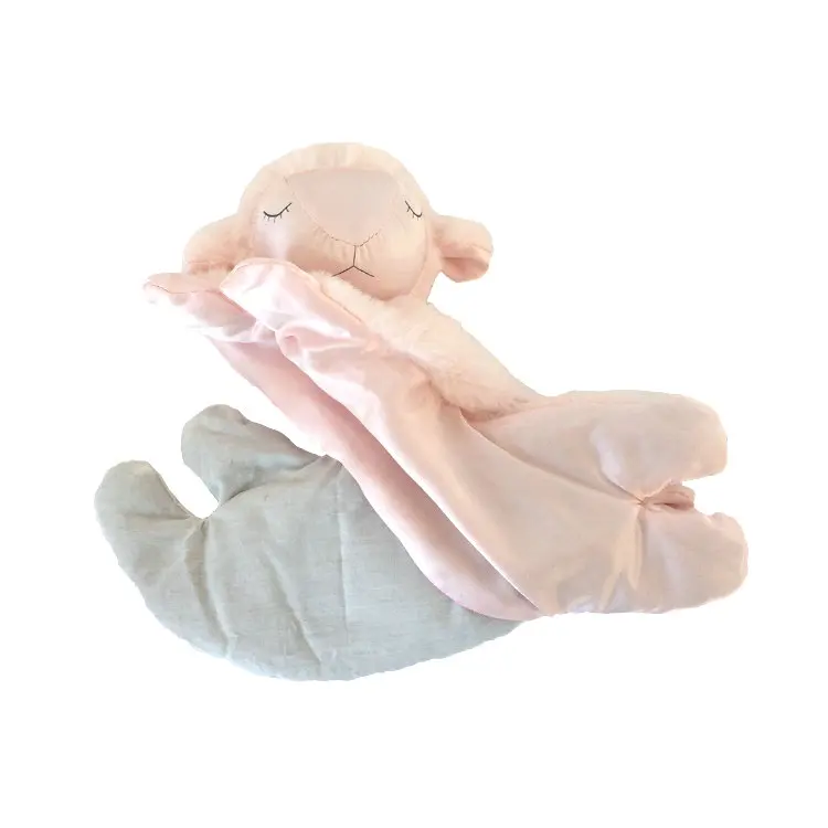 Plush Lamb Design Microwavable Heating Yoga Natural Aromathreapy  Flaxseed Lavender Eye Pillow mask with Cover