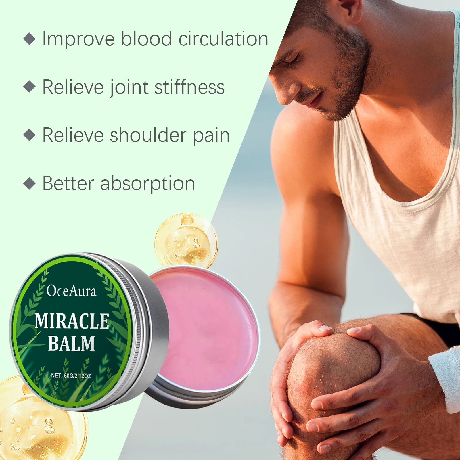 60g Joint Pain Ointment Muscle sprain Knee Or Back pain relief Chinese herbal extract pain relief cream