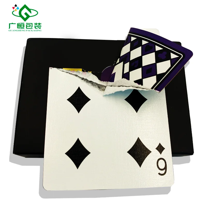 Custom Made Game Cards Germany Imported Black Core Casino Poker Cards High Quality Casino Playing Cards