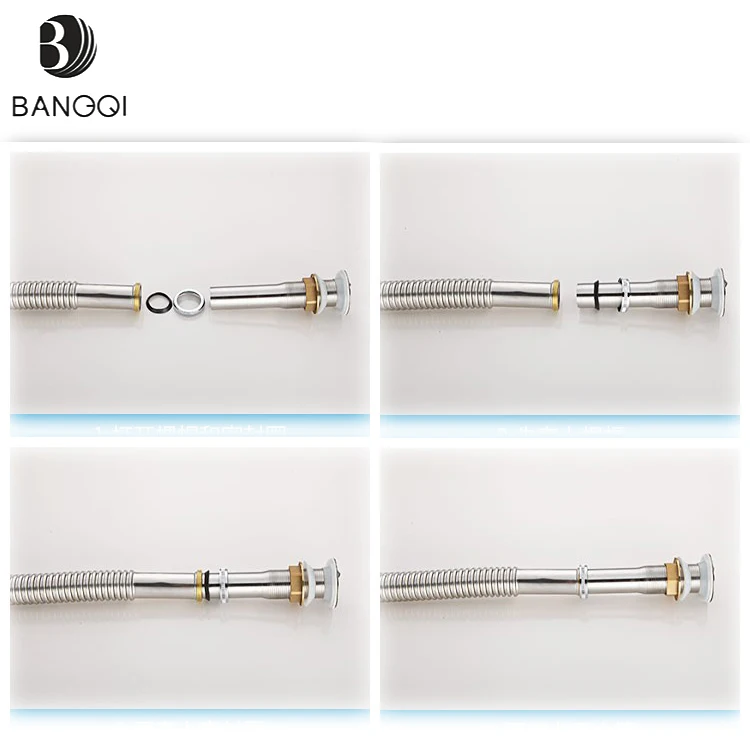 304 Stainless Steel Corrugated Pipe Sink Drainage Drain for Kitchen or Bathroom Stylish and Durable Drains