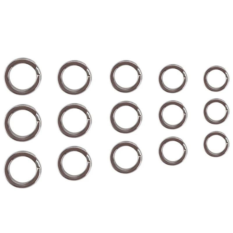 High Quality Stainless Steel Split Ring For Fishing Durable Flat Split Ring Multi Sizes 1000pcs Split Ring Tool
