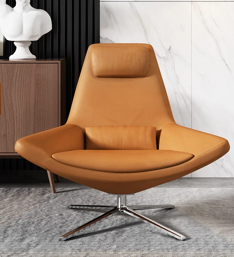 Hot-selling high-quality microfiber leather can be shaped high-density sponge comfortable wrought iron frame leisure chair