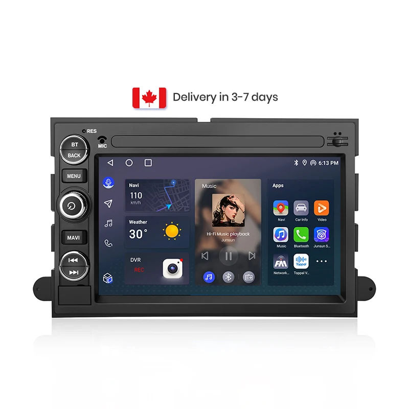 Junsun V1 CA Stock Wireless CarPlay For Ford F150 Fusion Mustang Android Auto WIFI GPS Navigation Car Radio Multimedia Head Unit