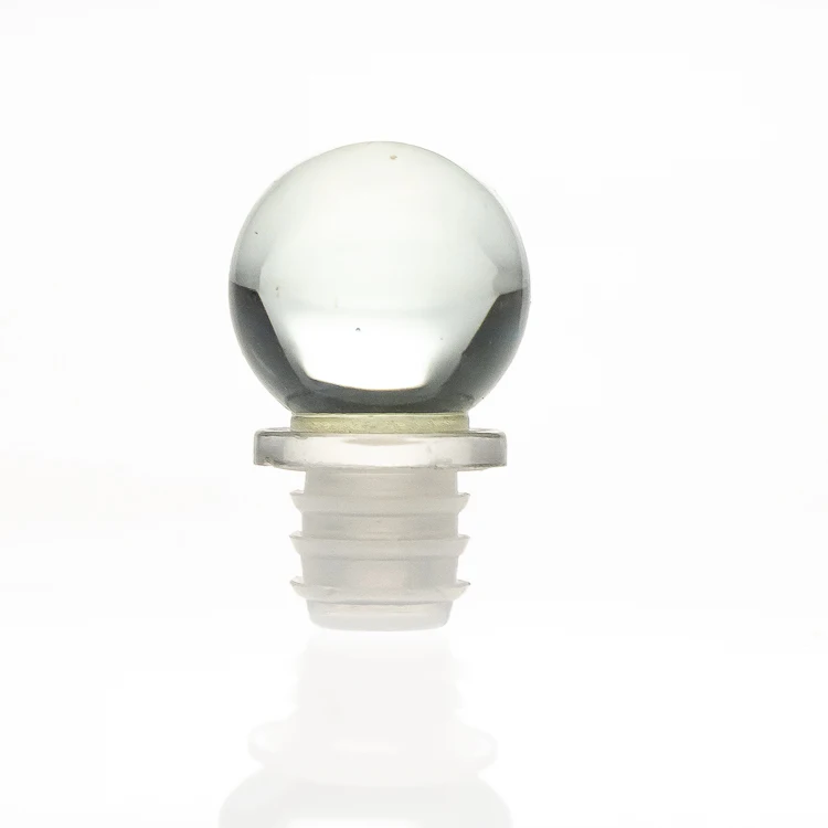 glass ball shaped cork stopper for bottle