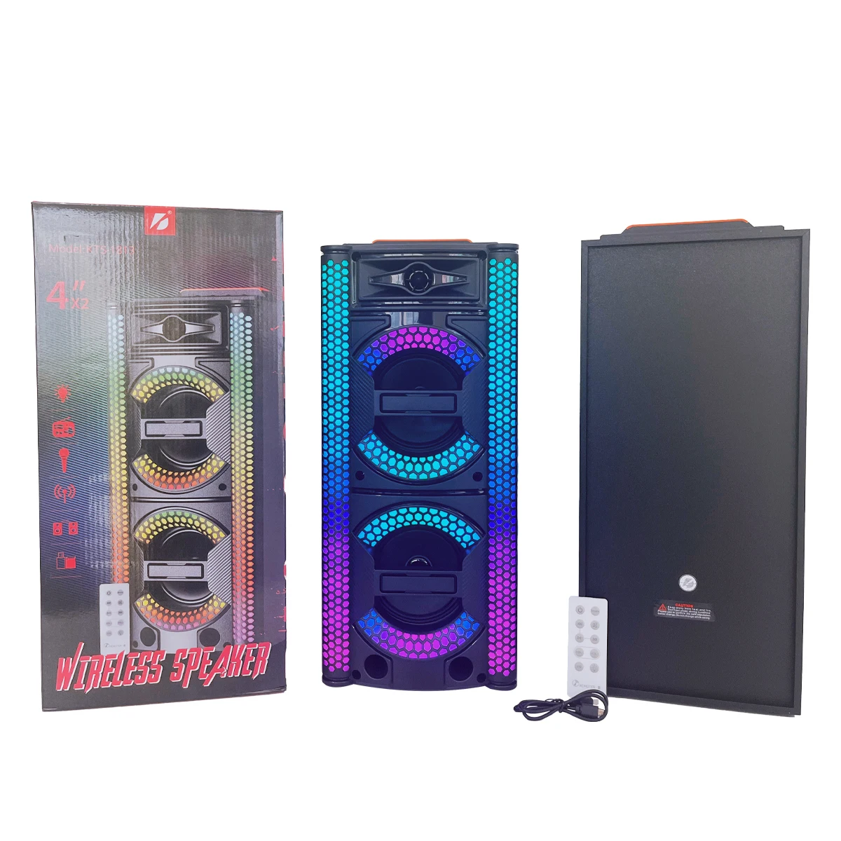Rechargeable Handle Parti Box Band Full Vintages Kts Outdoor Boombox Subwoofer Speaker Portable Mini Radio Wireless Microphones