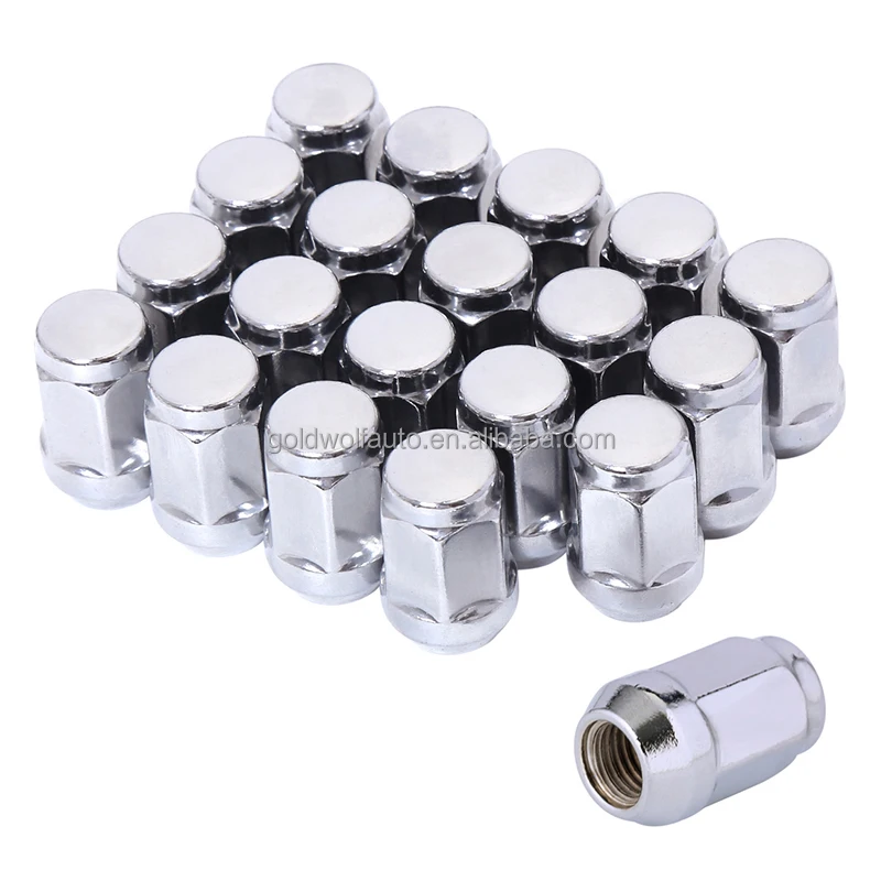 20pcs chrome lug nut 14x1.5 acorn bulge wheel nut