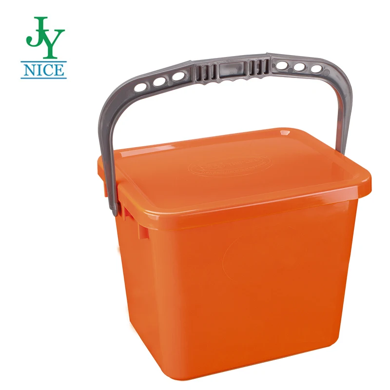 Rectangular Plastic Pail custom water cleaning washing square plastic bucket manufacturer with lids