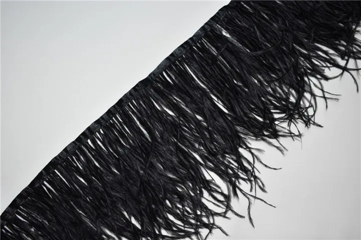 Fluffy 8cm ostrich feather thick trimming fringe for DIY clothing accessories