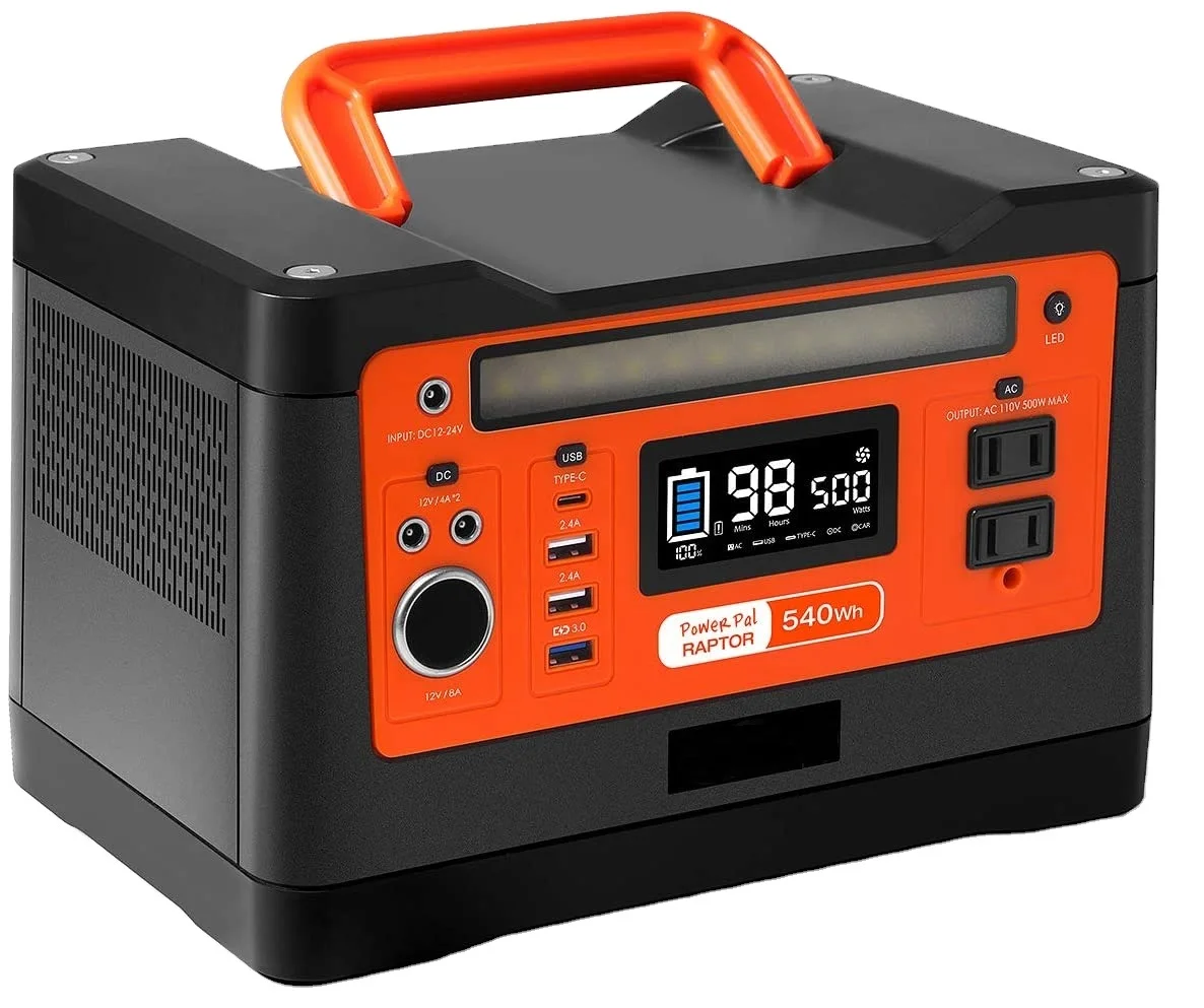 
500W AC DC Micro USB Input Interface wireless portable power station 500w power generator 