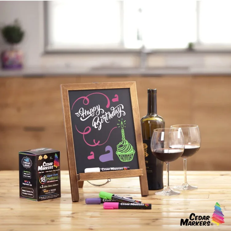 
Hot quality rustic natural rectangle brown small household blackboard breakfast chalkboard 