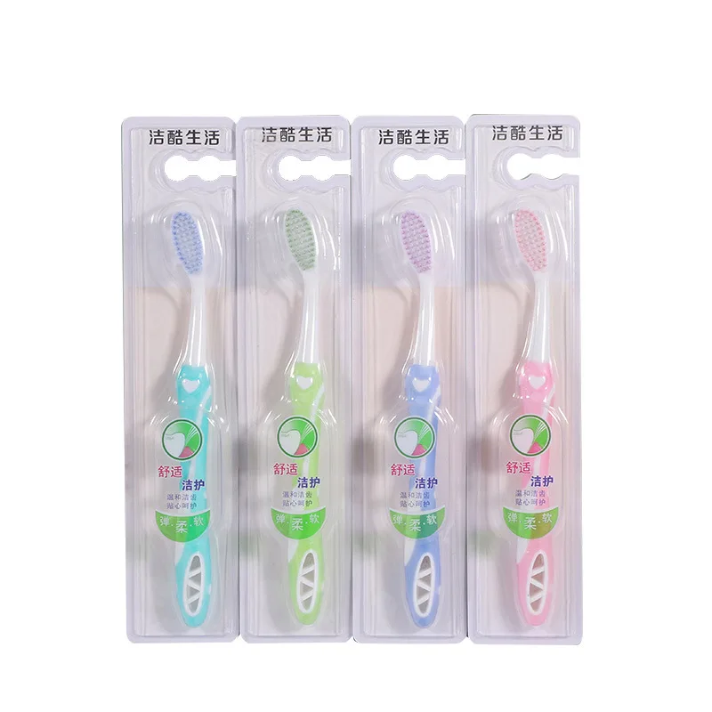 Adult soft bristle high density large brush head bamboo charcoal soft bristle toothbrush couple family pack travel portable