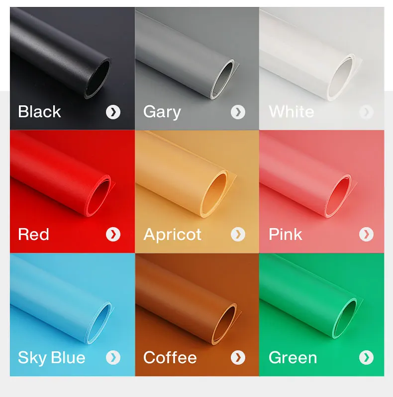 Photography Seamless Water-Proof Matte Surface PVC Backdrop for Portrait Product Photography