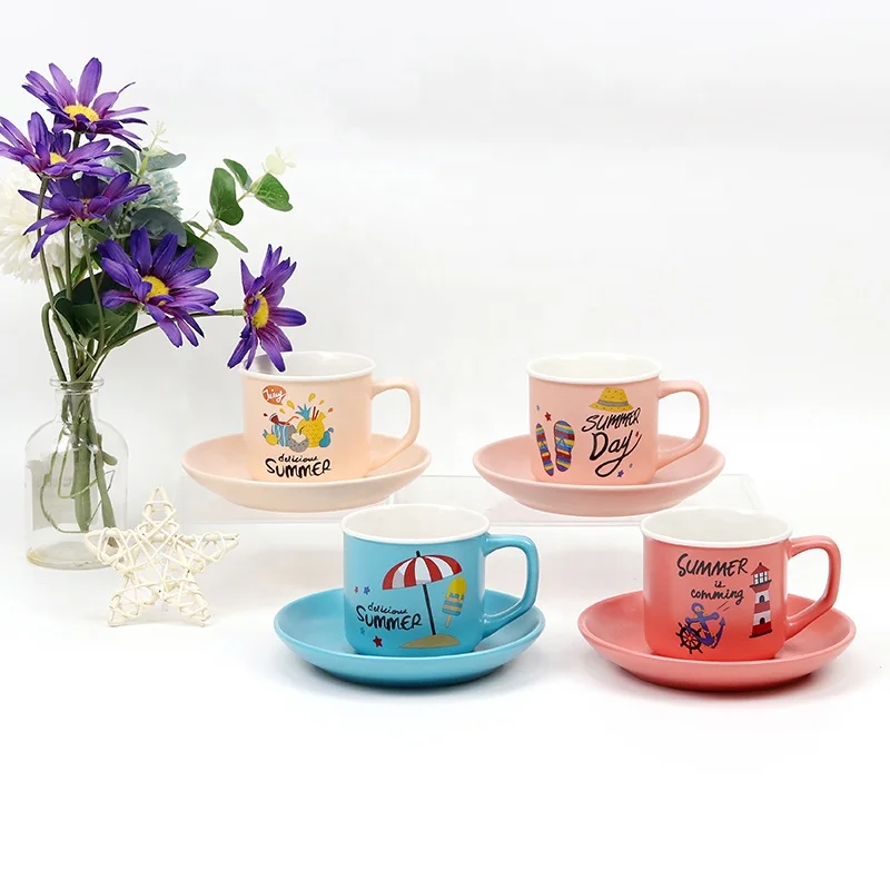 bone china ceramic ball shape coffee set with decal factory wholesale ceramic ball shape coffee cup and saucer