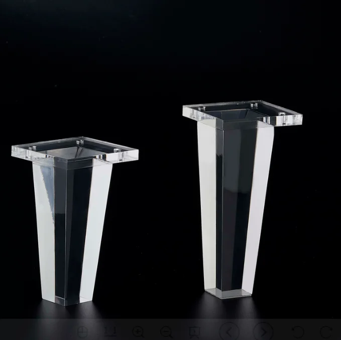 Acrylic legs for cabinet, Clear acrylic furniture legs, lucite sofa leg