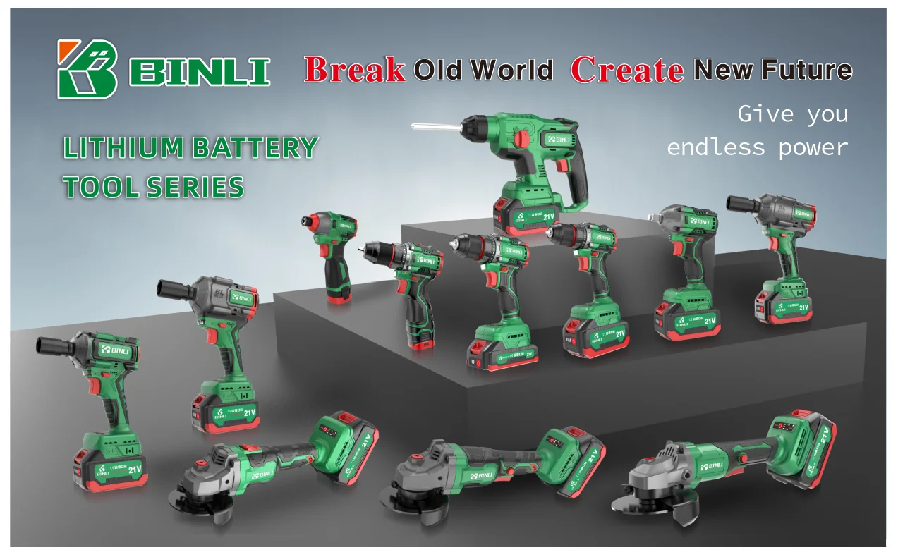 21V Binli Wholesale Electric Industrial Brushless Profession Power Cordless Tool Set Tools Kit 4 in 1 Li-ion Battery Tools