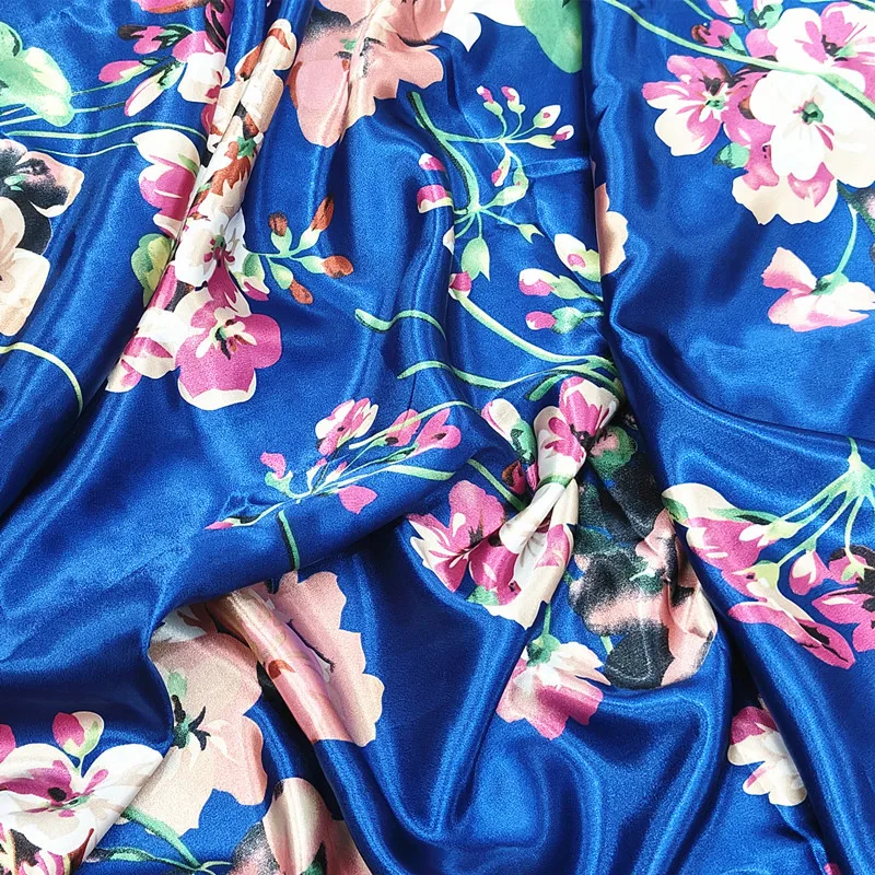 Factory Price Wholesale New Designs Silk Satin Fabric Digital Print Fabric for Lady Dress Lady Polyester Digital Printing Fabric