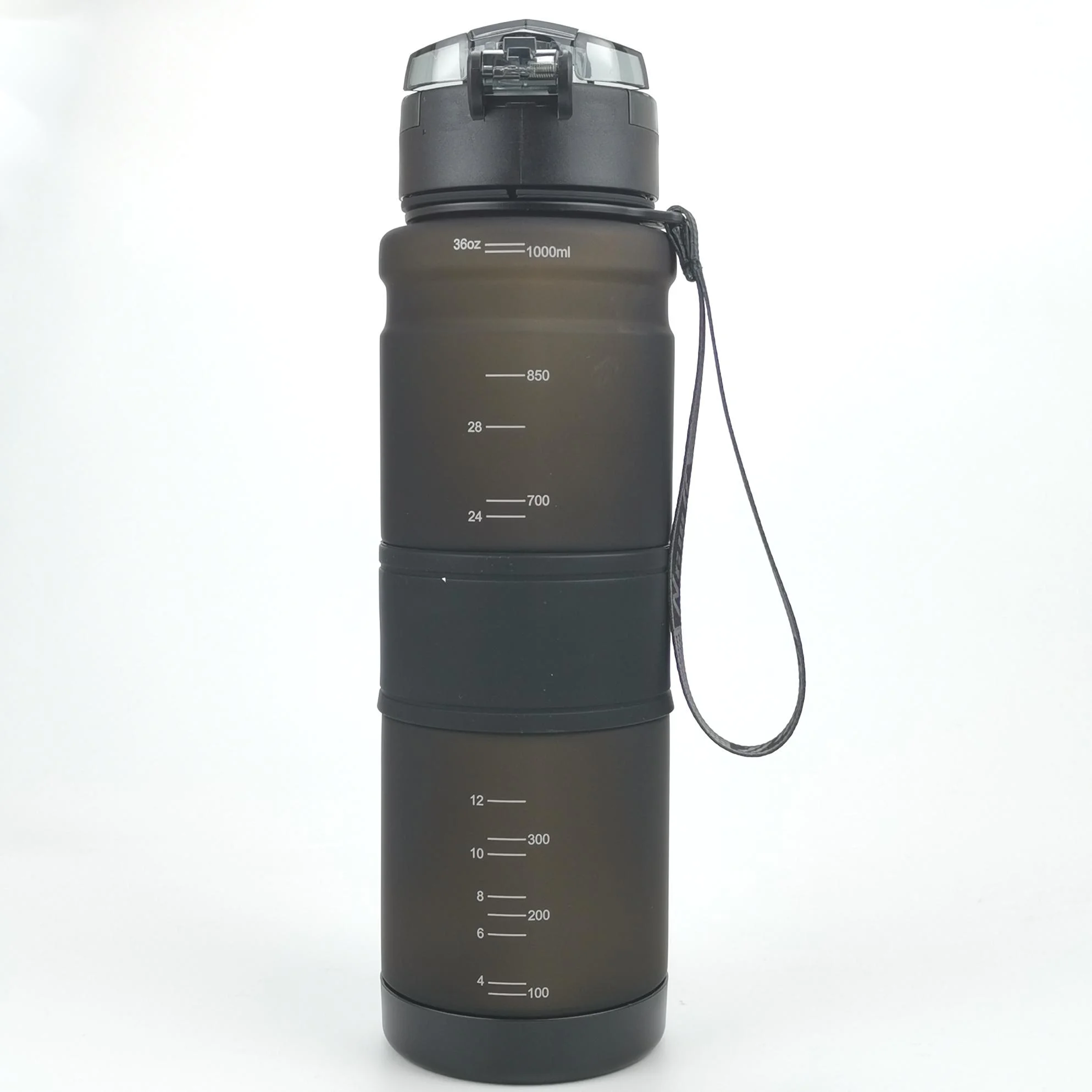 Новинка прямая пластиковая бутылка для воды без бисфенола А матовая Спортивная походная посуда напитков Герметичная Бутылка тренажерного зала с