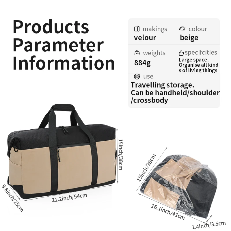 Large Capacity Folding Travel Bags Waterproof Luggage Tote Handbag Shoulder Duffle Bag Gym foldable Travel Bag For Women Men