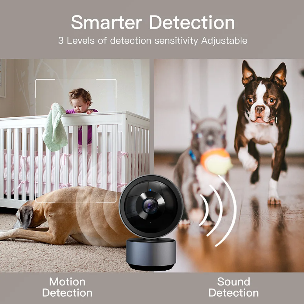 Tuya 1080P Wifi IP Camera Baby Monitor 360 PTZ Motion Detect 2 Way Audio Night Vision