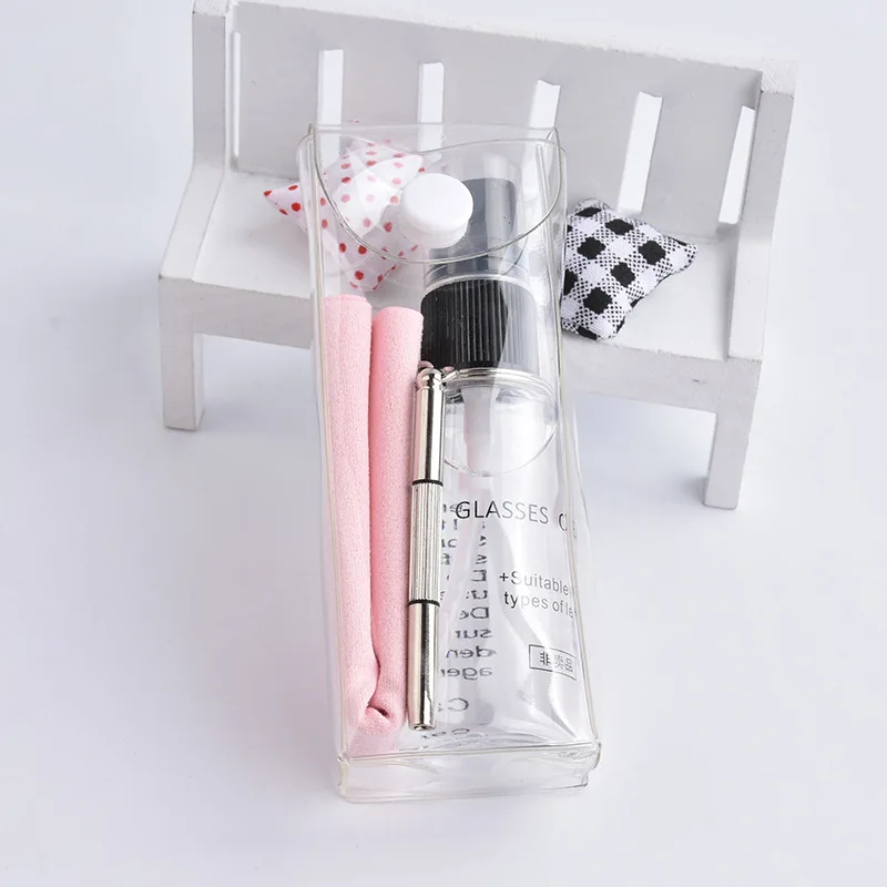 2022 Wholesale 30ml Eyeglasses Optical Glasses Screwdriver Three-piece CleaningTools Kit Eyewear Cleaning Set for Repairing