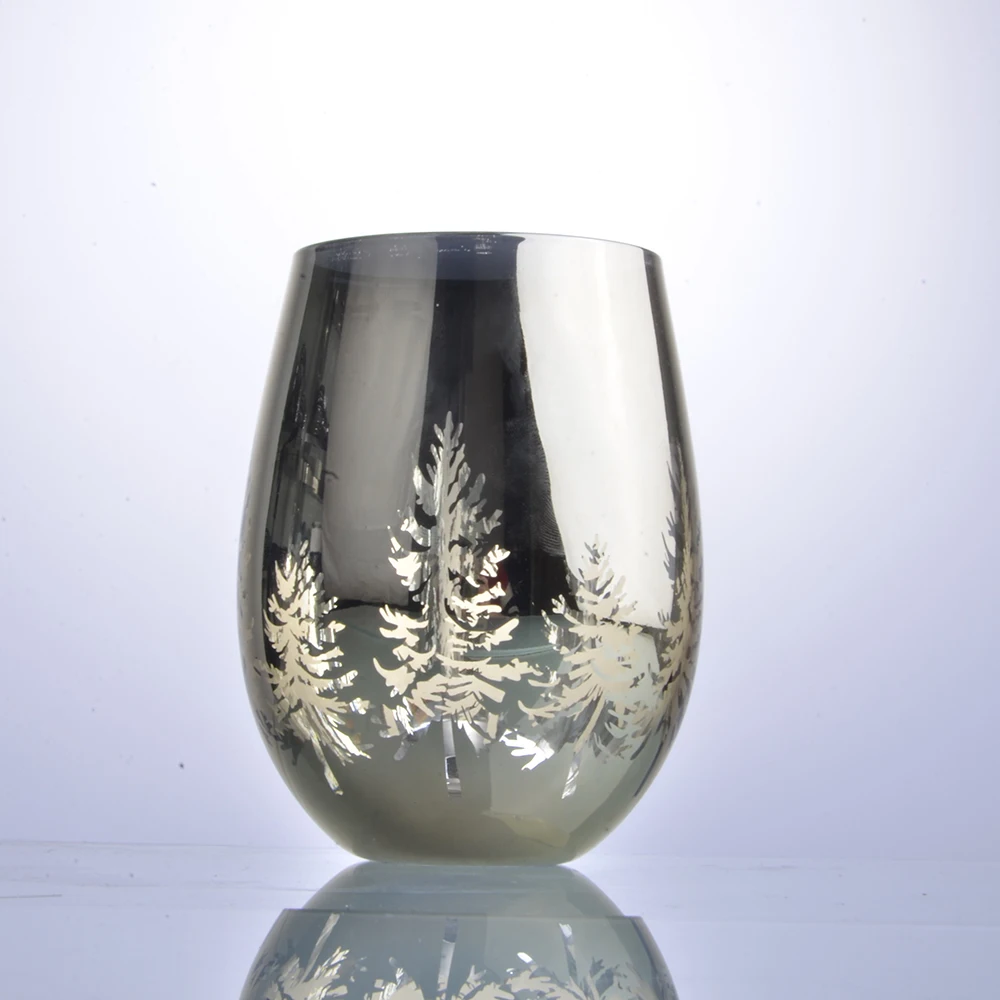 Best Selling Products 2021 in USA Online Sale  Gold and Silver Stemless Red Wine Glass for Christmas Gift