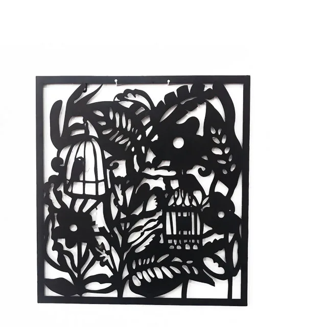 
Home wall decor Laser Cutting Metal Wall Art Decor(Birdcage design) 