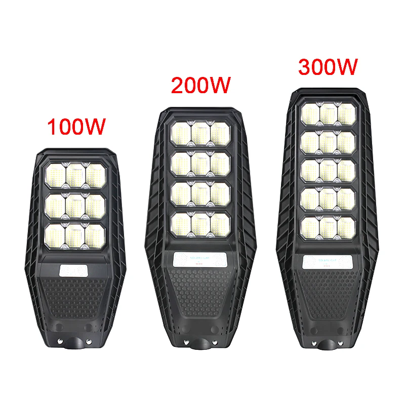Outdoor Remote Solar Battery Powered System Pole Lamp 100w 200w 300w Solar Street Light