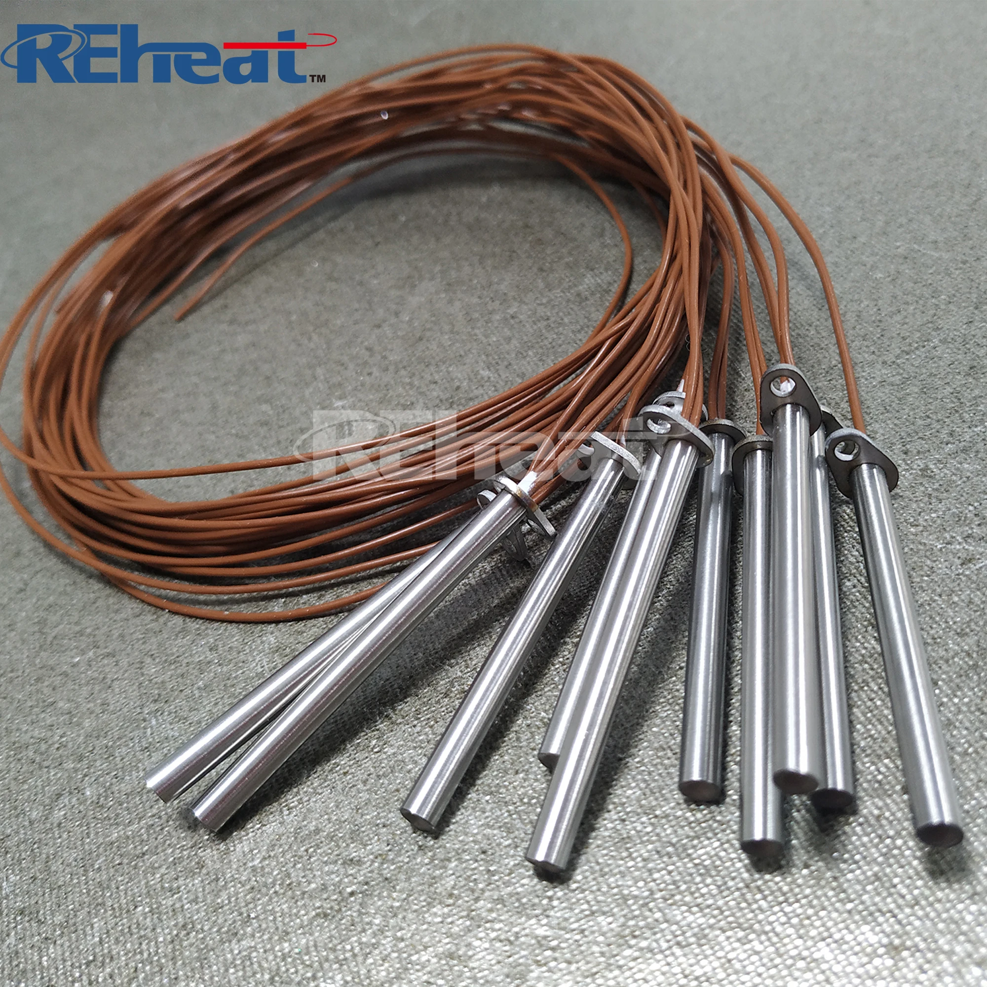 36V Mini cartridge heater with flange 4mm flanged cartridge resistors for fixture testing