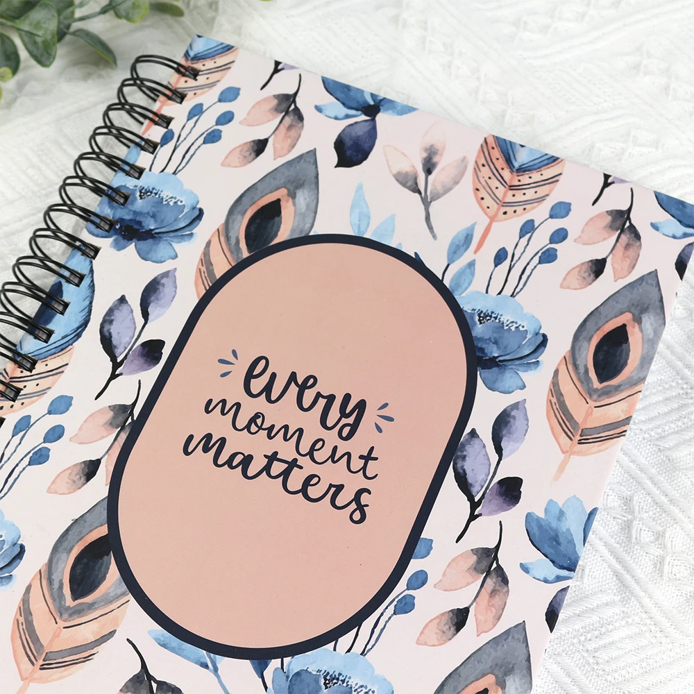Life Journal Notebook Custom Printing Wellness Journal Spiral Affirmation Journal Hardcover custom size Printed Diary Planner