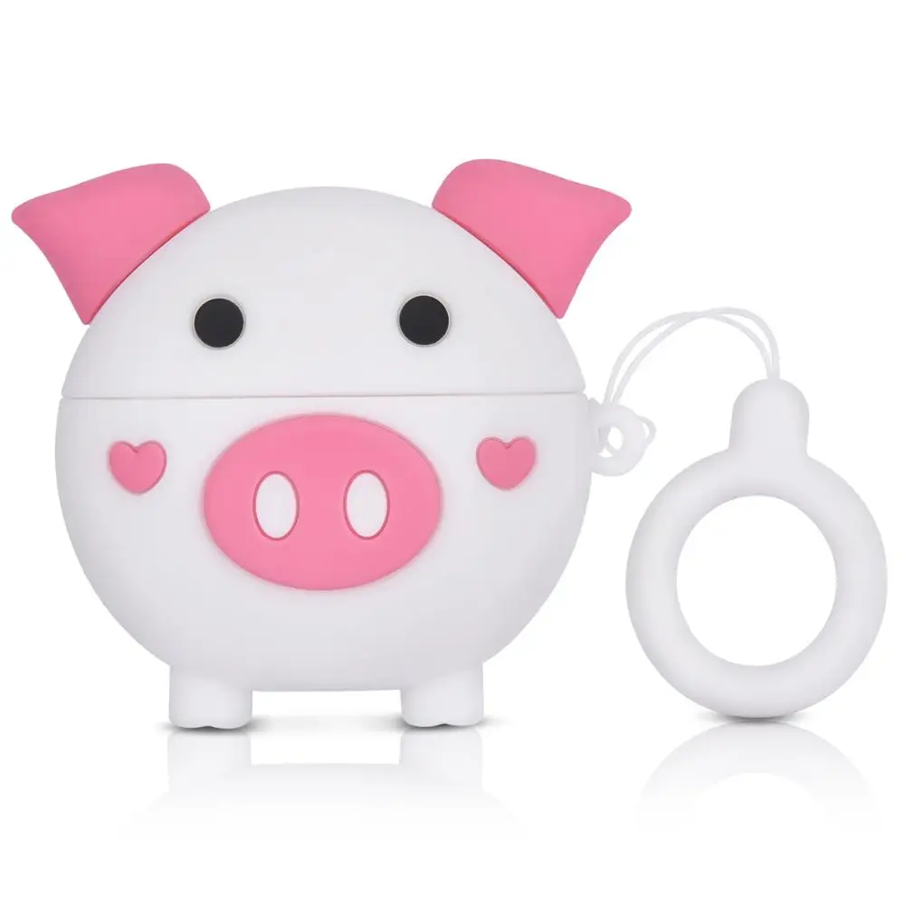 3D Special  Cartoon Cover Skin Case with Key Chain Silicone Protective Earphone Accessory Shockproof Skin for Apple Airpod Pro