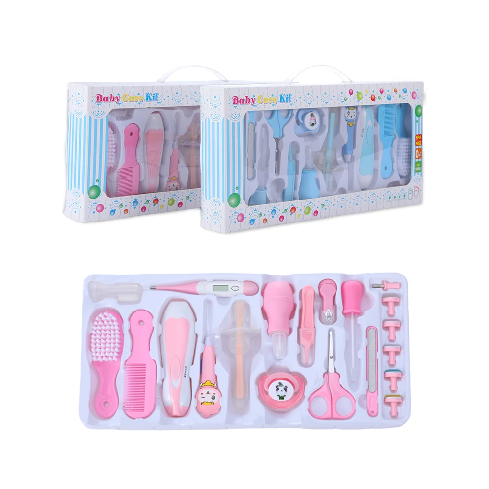 free sample hot selling 20 piece safety baby nail scissors set baby health care grooming kit