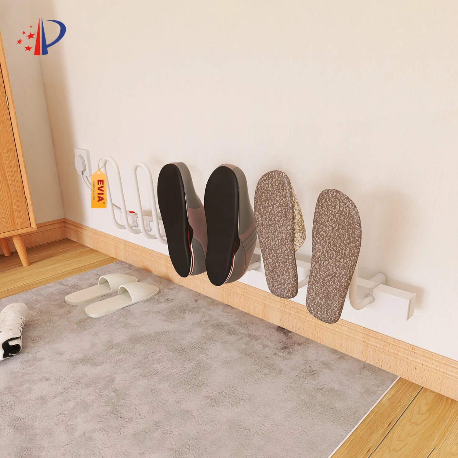 EVIA 60W Low Noise Living Room Portable Lightweight Electronic Shoe Dryer