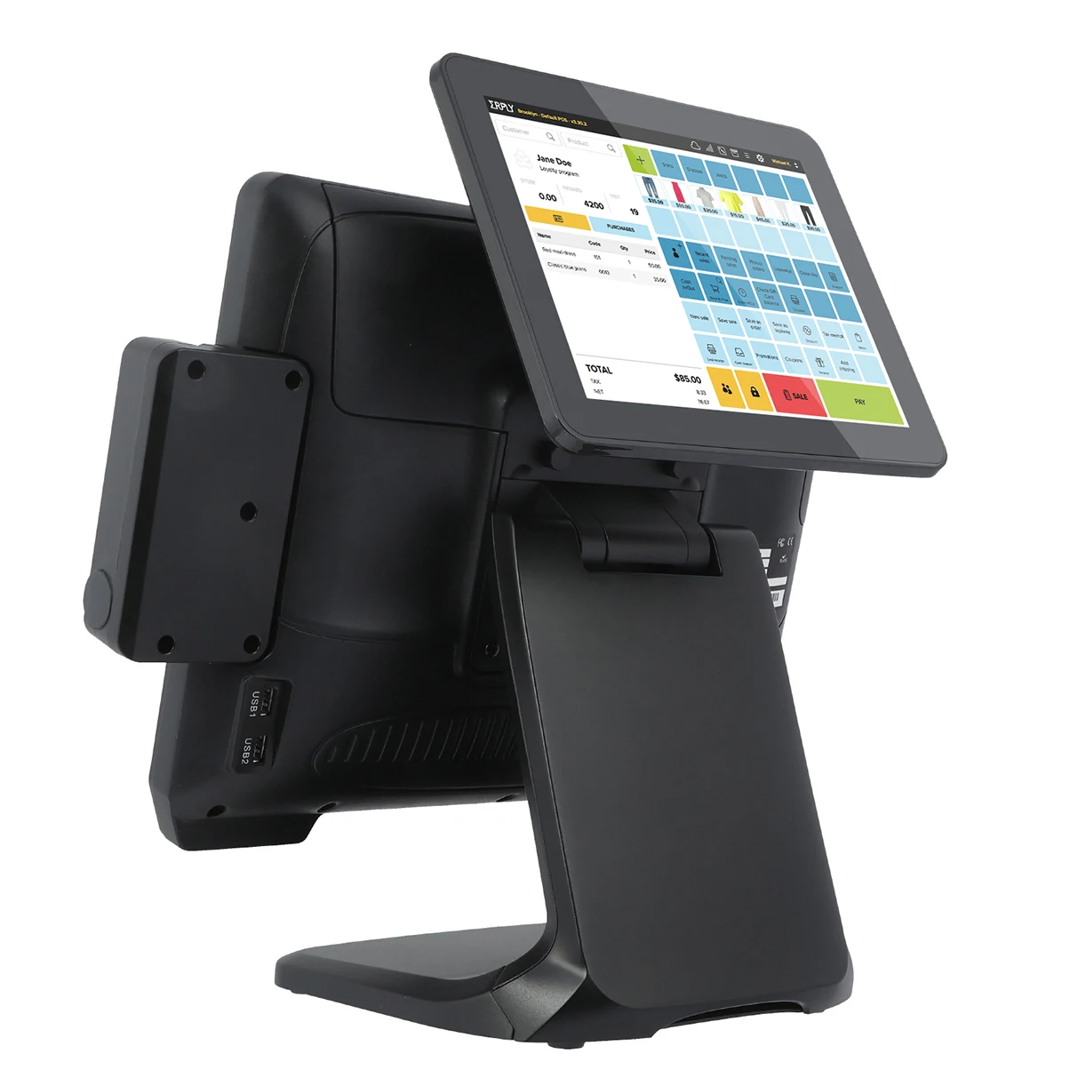 Новый ST9800 15inch POS все-в-одном машины двойной экран системы терминал банка