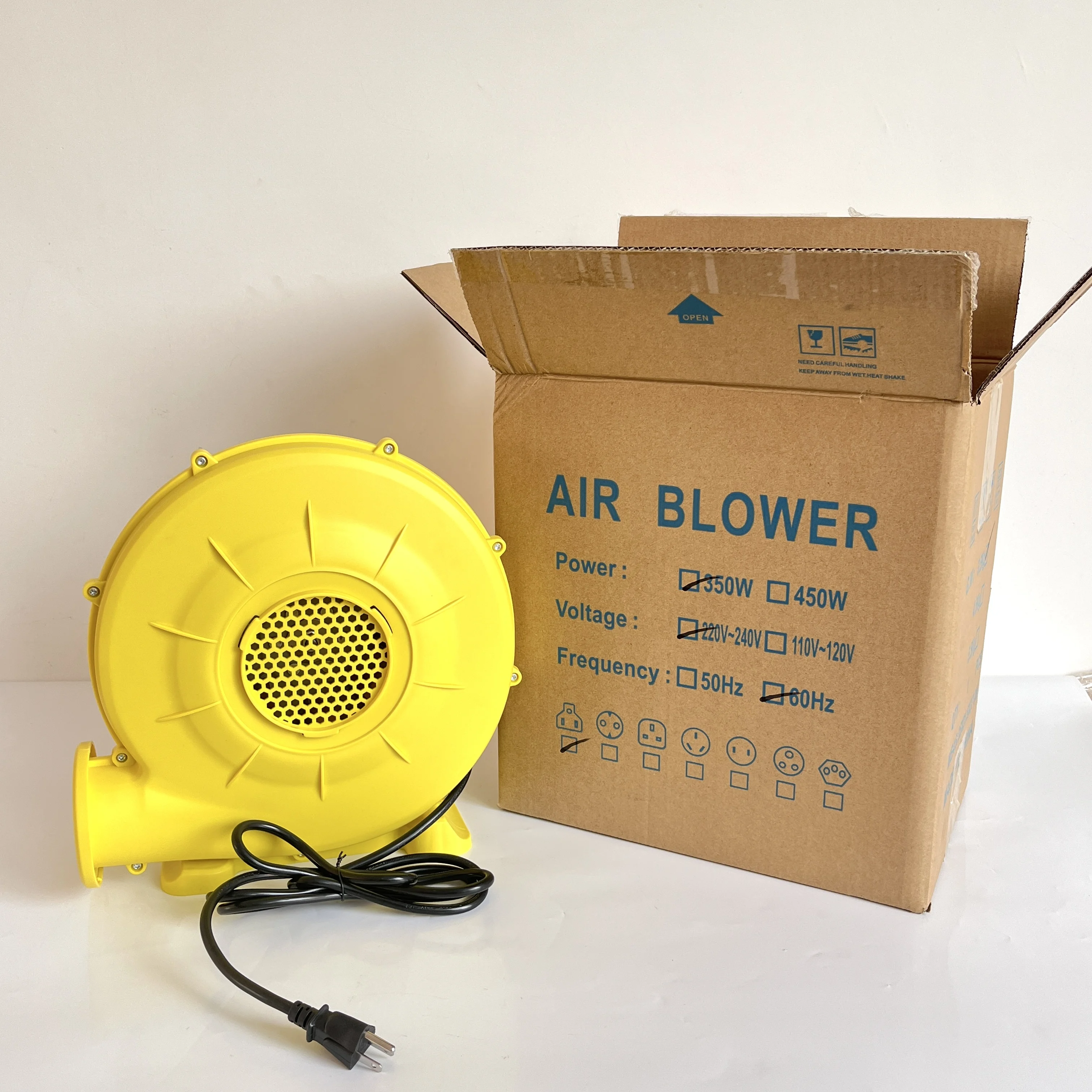 350W AC power strong air charging portable blower electric blower Inflatable air blower for jumping