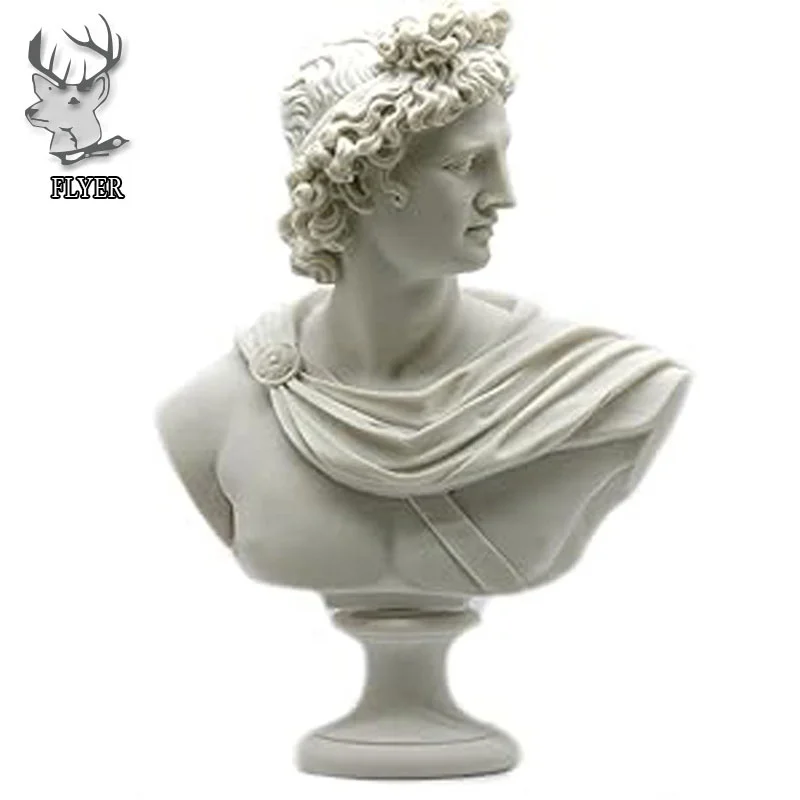 Indoor Outdoor Decoration European stone carving Statue Famous Western White Marble Male Bust Sculpture