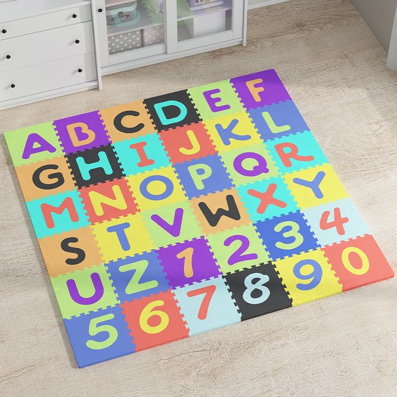 Lifttop 36pcs Baby Letter Numbers EVA Mat Soft Alphabet Foam Mats Kids High Density Carpet Puzzle Play Mat
