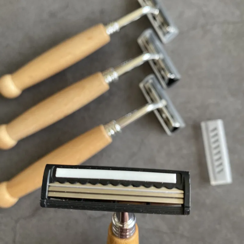 High Quality Wholesale Safety Security Small Handle Travel Bamboo Razor