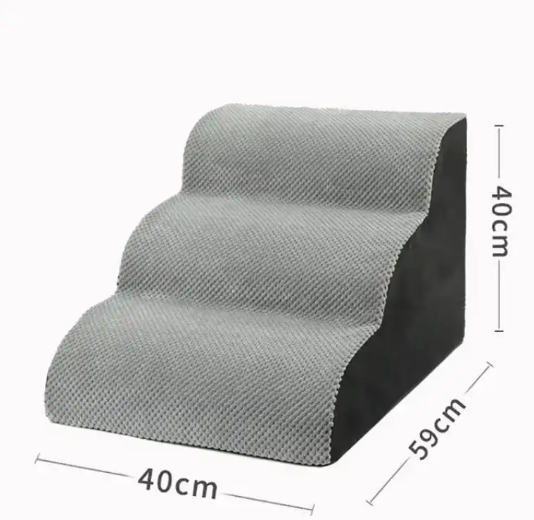 Factory wholesale wave shaped home small pet dog auxiliary stairs soft comfortable elastic sponge durable pet dog stairs