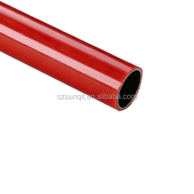 Durable pe coating steel lean pipe stainless steel round storage pipe for electronic assembly line