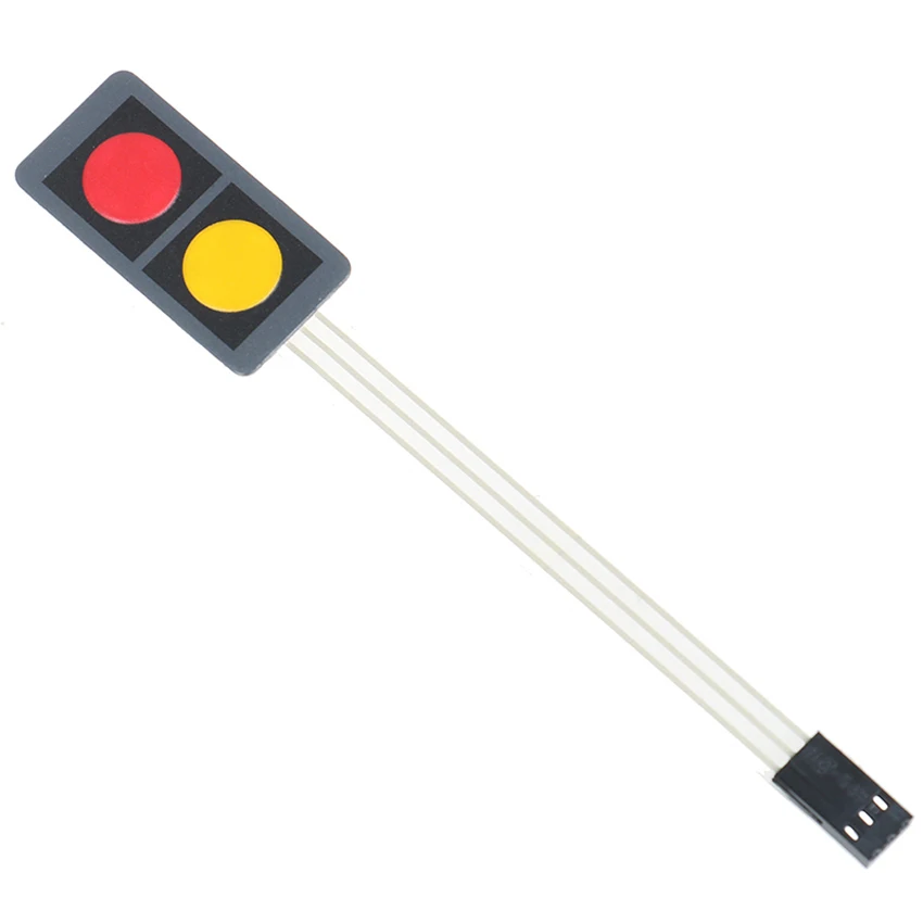 1x2 Membrane Switch Keypad 40x20x0.8mm 2 Key Matrix Membrane Switch Keyboard With 2.54mm Connector For DIY