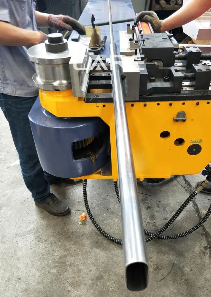 Гидравлический Овальный трубогибочный станок DW50NC с ручной подачей овальной трубы 20x50 мм