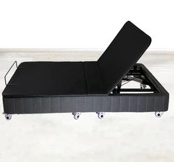 Comfort black Upholstered Electric Adjustable Bed Base with USB Ports-Ergonomic Wireless Remote