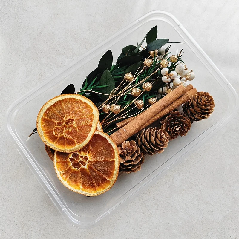 Christmas Decoration Flowers Aromatherapy Candle DIY Materials natural plants Dried Flowers Herb Kits for Photo Frame decoration