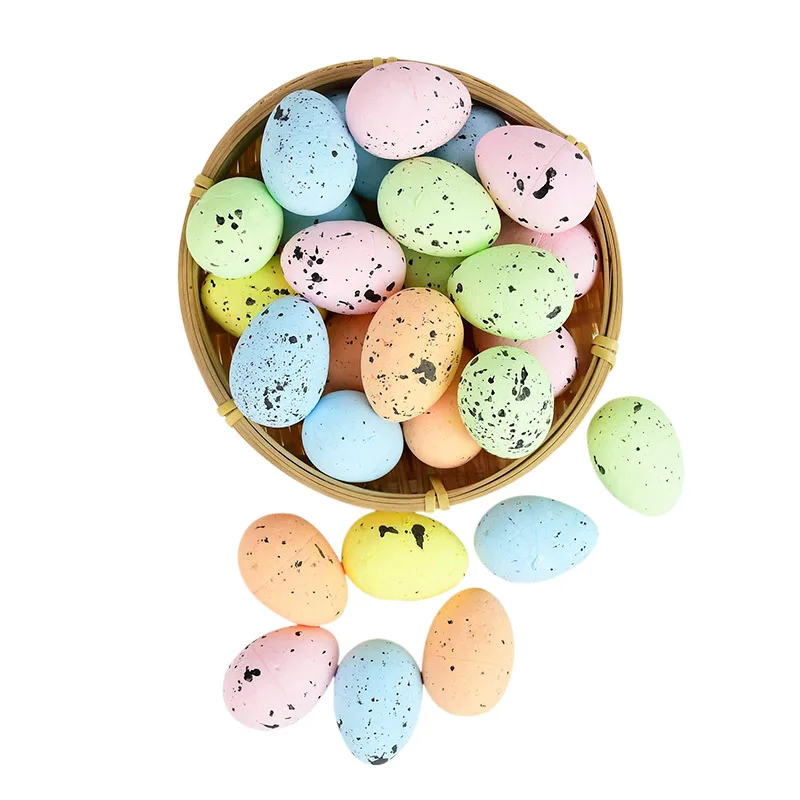 Painted Bird Pigeon Eggs DIY Craft Kids Gift Favor Home Decor Easter Party 1.5cm Foam Easter Eggs Happy Easter Decorations