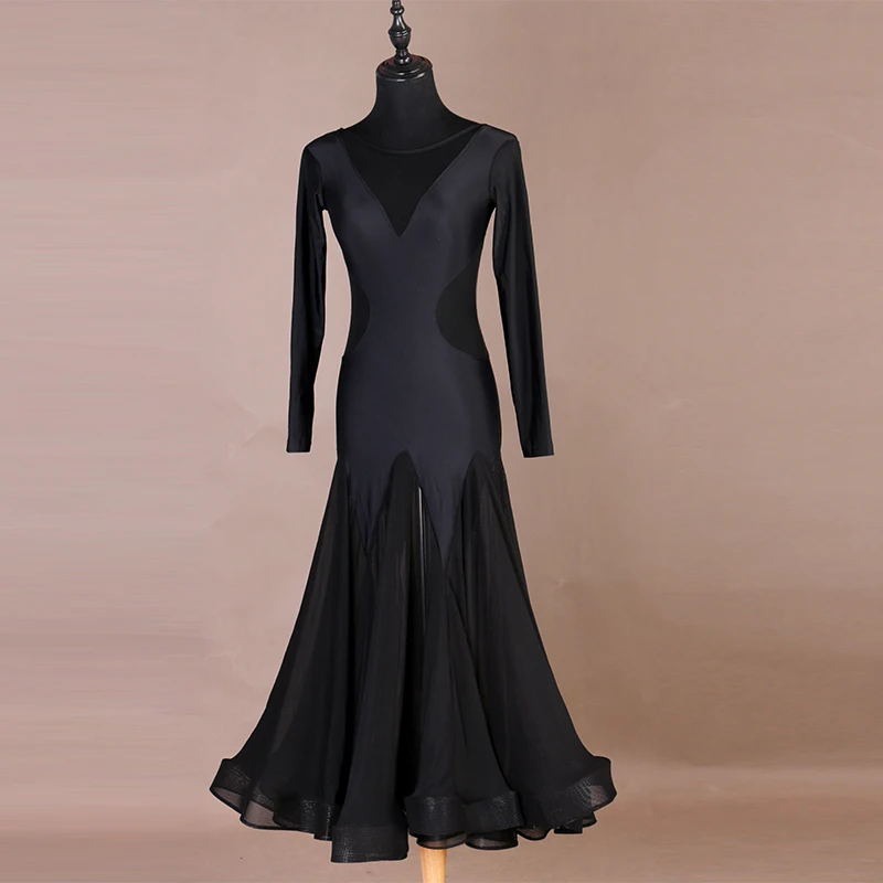 Custom cool black adult women american modern ballroom dance dress practice