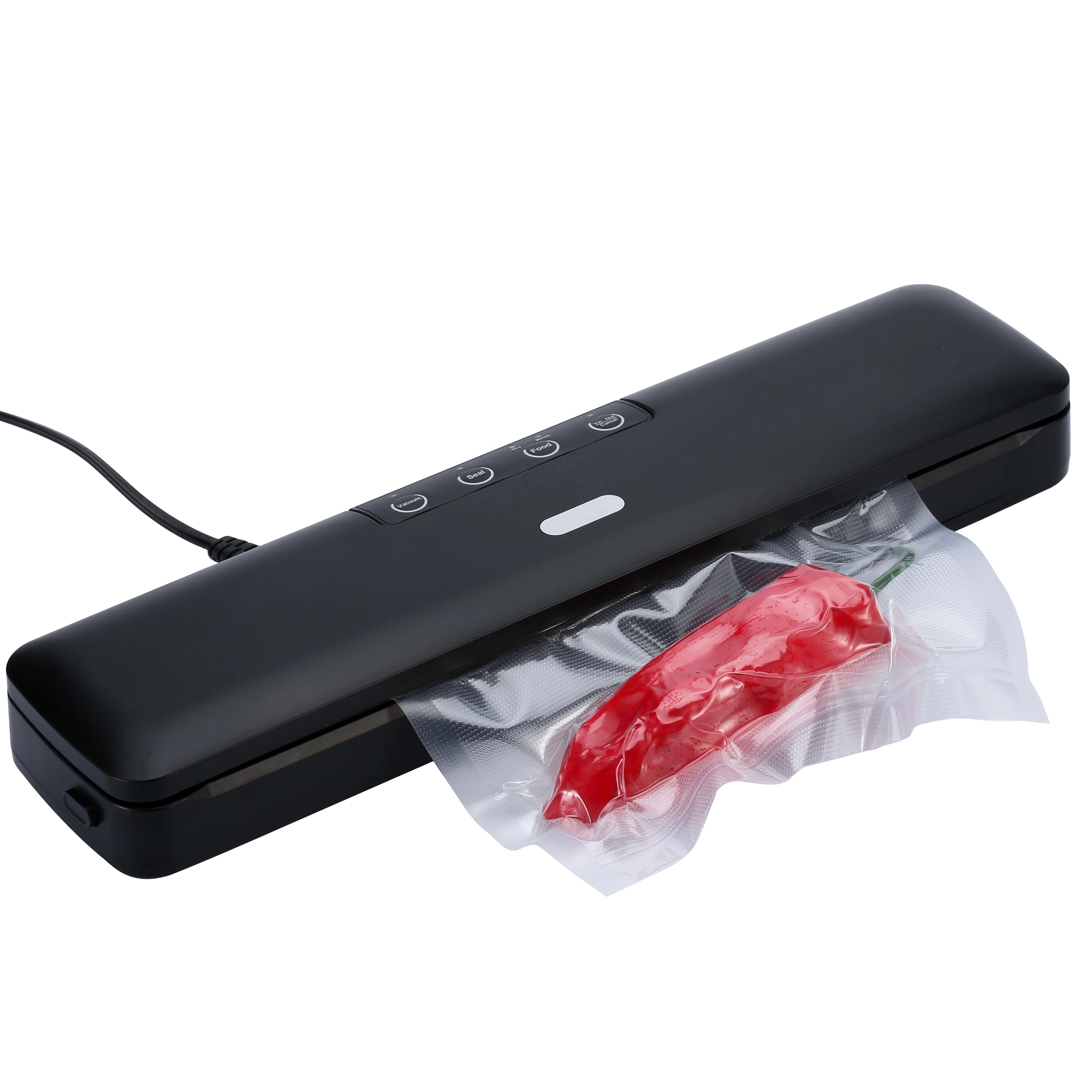 Compact sealing machine portable food Vacuum sealer ABS Plastic housing with elecroplating decoration vacuum band sealer